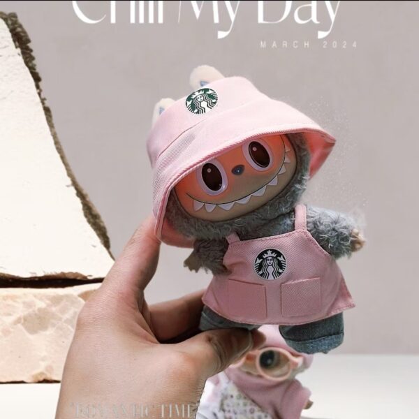 Pink Starbucks Work Clothes Three-Piece Set