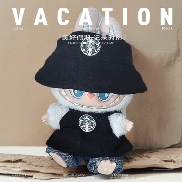 Black Starbucks Work Clothes Three-Piece Set