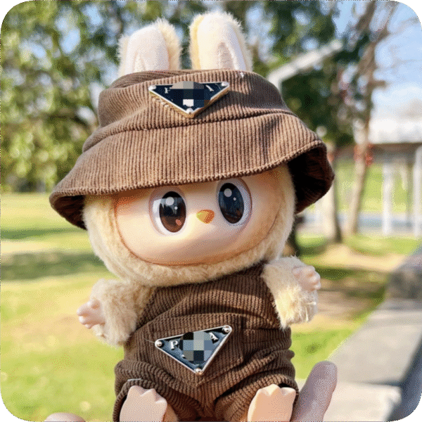 Brown Corduroy Overalls + Hat