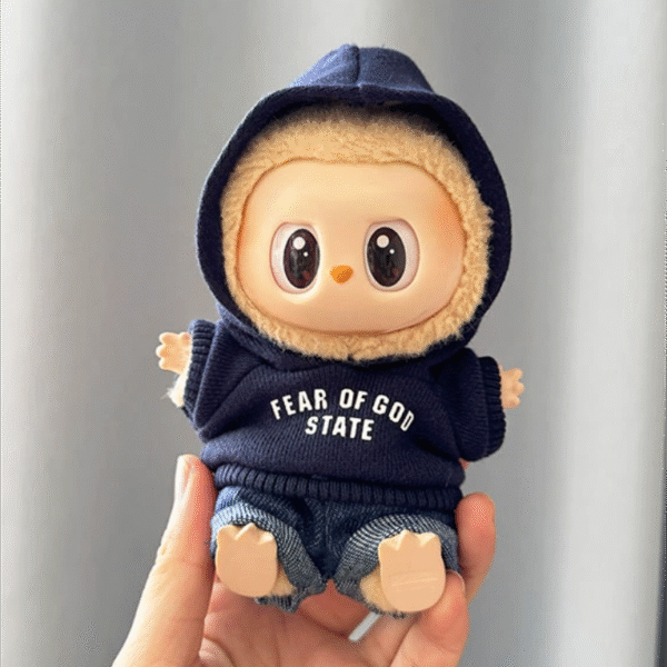 Fear Dark Blue Hooded Sweater Set