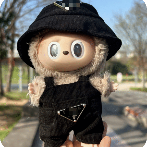 Brown Corduroy Overalls + Hat