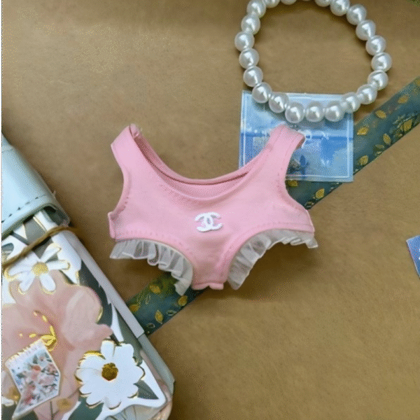 Ch*Nn*L Lace Swimsuit + Necklace