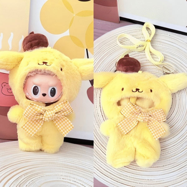 Yellow Pudding Dog + Rope