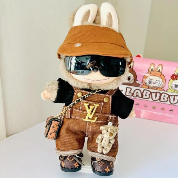 [Doll not included] LVV Brown Overalls Set