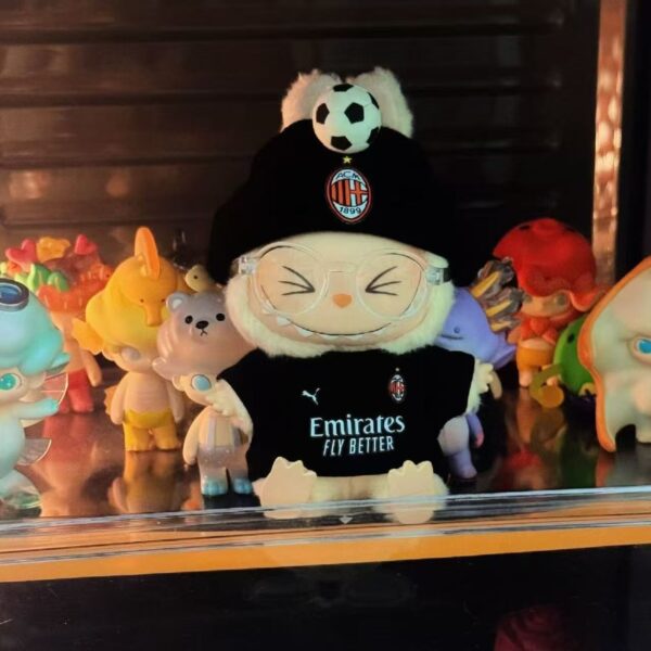 ACM Black Knitted Hat + Black Top + Clear Glasses